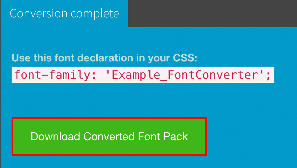 Download converted fonts